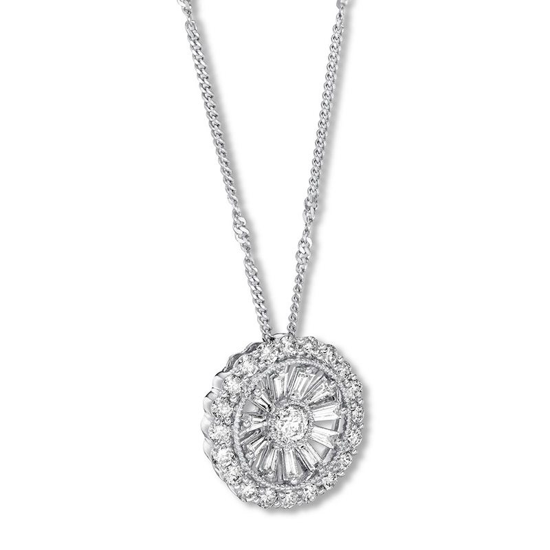 Main Image 3 of Previously Owned Emmy London Diamond Necklace 1 ct tw 14K White Gold 20&quot;