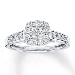 Previously Owned Diamond Promise Ring 1/2 ct tw 10K White Gold