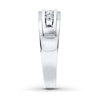 Thumbnail Image 3 of Previously Owned Men's Diamond Wedding Band 1/4 ct tw Round-cut 10K White Gold