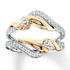 Thumbnail Image 1 of Previously Owned Diamond Enhancer Ring 1/2 ct tw Round-cut 14K Two-Tone Gold - Size 11.5