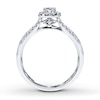 Thumbnail Image 2 of Previously Owned Diamond Engagement Ring 3/8 ct tw Round-cut 10K White Gold - Size 10