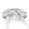 Thumbnail Image 1 of Previously Owned Ever Us Men's Two-Stone Wedding Band 1/2 ct tw Round-cut Diamonds 14K White Gold