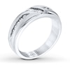 Thumbnail Image 2 of Previously Owned Ever Us Men's Two-Stone Wedding Band 1/2 ct tw Round-cut Diamonds 14K White Gold