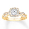 Thumbnail Image 1 of Previously Owned Diamond Engagement Ring 1/2 ct tw Round-cut 10K Two-Tone Gold