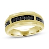 Thumbnail Image 1 of Previously Owned Men's Black Diamond Ring 1/2 ct tw Round-cut 10K Yellow Gold