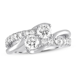 Previously Owned Ever Us Two-Stone Diamond Anniversary Ring 1-1/2 ct tw Round-cut 14K White Gold