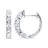 Thumbnail Image 1 of Previously Owned Diamond Hoop Earrings 1 ct tw Round-cut 14K White Gold