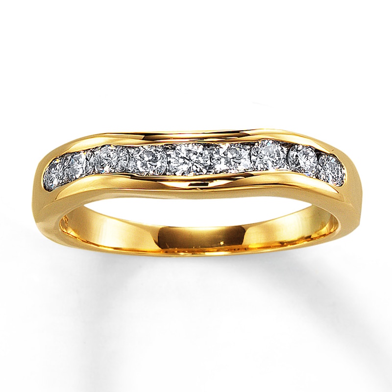 Previously Owned Diamond Enhancer Ring 1/2 ct tw Round-cut 14K Yellow ...