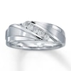 Thumbnail Image 0 of Previously Owned Men's Diamond Band 1/4 ct tw Round-cut 10K White Gold - Size 12.75
