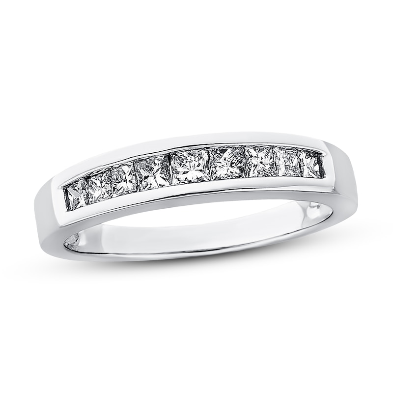 Previously Owned Diamond Anniversary Band 1/2 ct tw Princess-cut 14K White Gold - Size 9.5