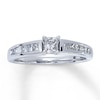 Thumbnail Image 1 of Previously Owned Diamond Engagement Ring 5/8 ct tw Princess-cut 14K White Gold - Size 4