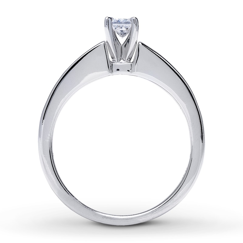 Main Image 2 of Previously Owned Diamond Engagement Ring 5/8 ct tw Princess-cut 14K White Gold - Size 4