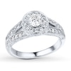 Thumbnail Image 0 of Previously Owned Diamond Engagement Ring 5/8 ct tw Round-cut 14K White Gold - Size 4.5