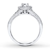 Thumbnail Image 1 of Previously Owned Diamond Engagement Ring 5/8 ct tw Round-cut 14K White Gold - Size 4.5