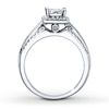 Thumbnail Image 2 of Previously Owned Diamond Engagement Ring 1 ct tw Princess, Baguette & Round-cut 14K White Gold - Size 3.75