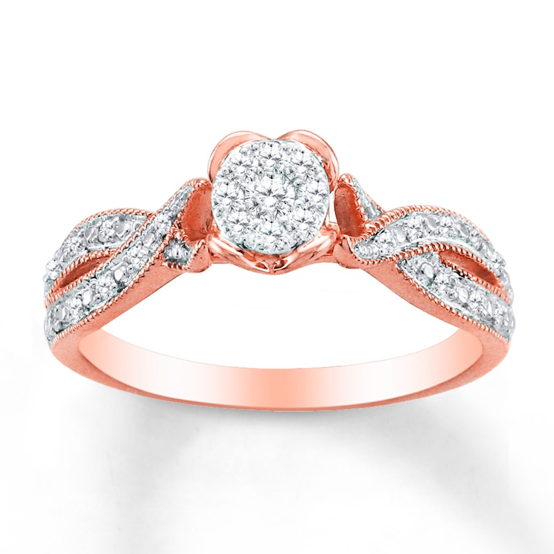 Main Image 1 of Previously Owned Promise Ring 1/5 ct tw 10K Rose Gold