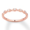 Thumbnail Image 1 of Previously Owned Diamond Wedding Band 1/10 ct tw Round-cut 14K Rose Gold