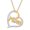 Thumbnail Image 1 of Previously Owned Diamond Heart &quot;Mom&quot; Necklace 1/10 ct tw 10K Yellow Gold