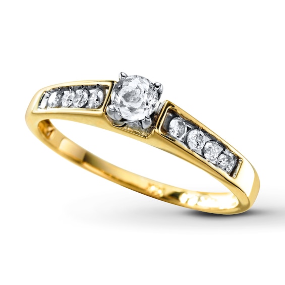 Previously Owned Diamond Engagement Ring ct tw Round-cut 14K Gold