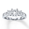 Thumbnail Image 1 of Previously Owned 3-Stone Diamond Engagement Ring 1-1/2 ct tw Princess-cut 14K White Gold - Size 5.25