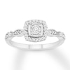 Thumbnail Image 1 of Previously Owned Diamond Promise Ring 1/6 ct tw Round-cut Sterling Silver - Size 9.5