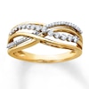 Thumbnail Image 1 of Previously Owned Diamond Ring 1/4 ct tw Round-cut 10K Yellow Gold - Size 11