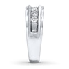 Thumbnail Image 2 of Previously Owned Men's Diamond Wedding Band 1/2 ct tw Round-cut 10K White Gold - Size 11.75
