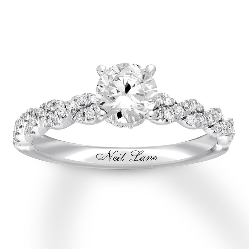 Main Image 1 of Previously Owned Neil Lane Engagement Ring 7/8 ct tw Round-cut 14K White Gold