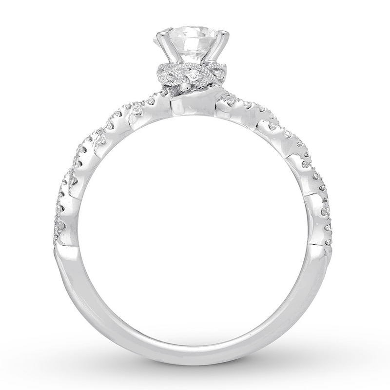 Main Image 2 of Previously Owned Neil Lane Engagement Ring 7/8 ct tw Round-cut 14K White Gold