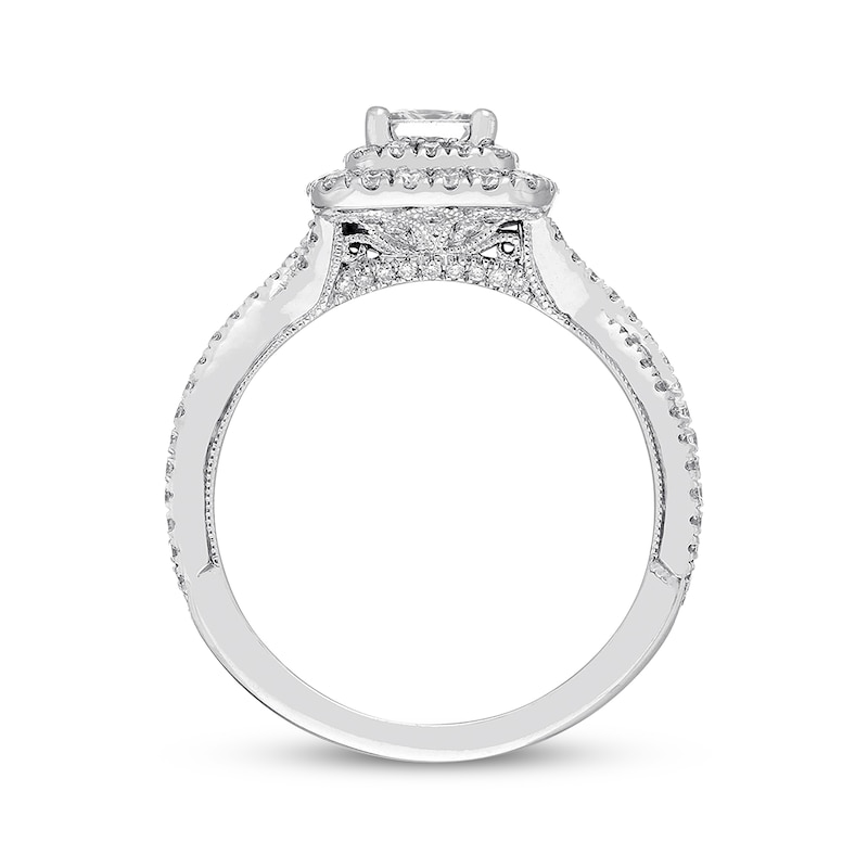 Main Image 3 of Previously Owned Neil Lane Diamond Engagement Ring 1 ct tw Princess & Round-cut 14K White Gold