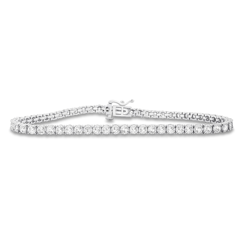 Main Image 1 of Previously Owned Diamond Bracelet 2 ct tw Round-cut 10K White Gold 7.25&quot; Length