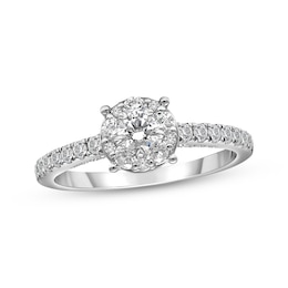 Previously Owned Diamond Engagement Ring 1 ct tw Round-cut 14K White Gold