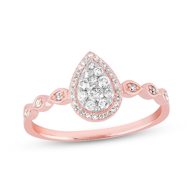 Main Image 1 of Previously Owned Diamond Promise Ring 1/4 ct tw Round-cut 10K Rose Gold