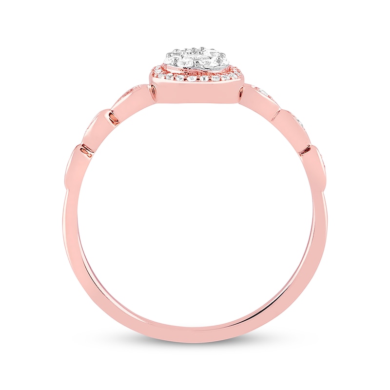 Previously Owned Diamond Promise Ring 1/4 ct tw Round-cut 10K Rose Gold ...