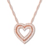 Thumbnail Image 1 of Previously Owned Diamond Heart Necklace 1/8 Carat tw 10K Rose Gold