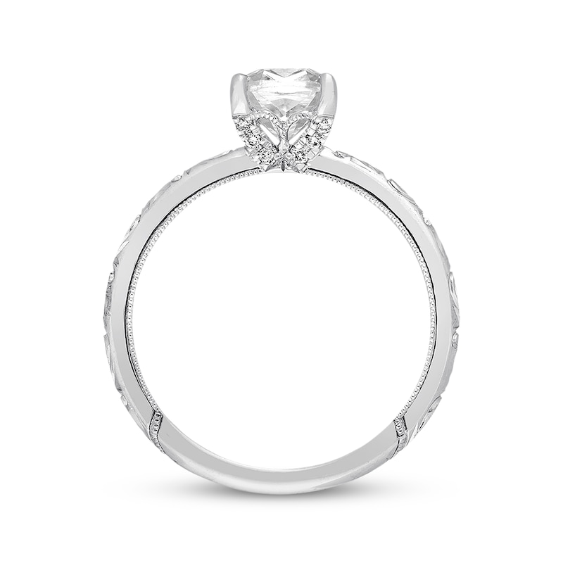 Previously Owned Neil Lane Diamond Solitaire Engagement Ring 1 ct tw Cushion & Round-cut 14K White Gold Size 5
