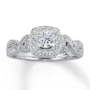 Thumbnail Image 0 of Previously Owned Diamond Engagement Ring 5/8 ct tw Round-cut 14K White Gold - Size 9.25