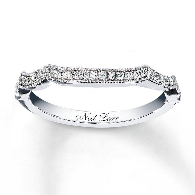 Main Image 1 of Previously Owned Neil Lane Wedding Band 1/8 ct tw Round-cut Diamonds 14K White Gold