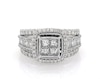Thumbnail Image 0 of Previously Owned Princess-Cut Quad Diamond Engagement Ring 2 ct tw 14K White Gold