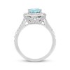 Thumbnail Image 3 of Previously Owned Neil Lane Aquamarine Ring 1-1/4 ct tw Round-cut Diamonds 14K White Gold