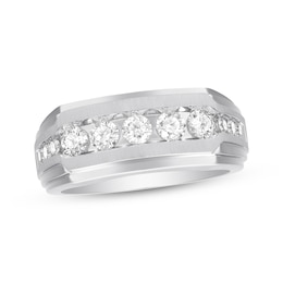 Previously Owned Men's Diamond Wedding Band 1 ct tw 10K White Gold