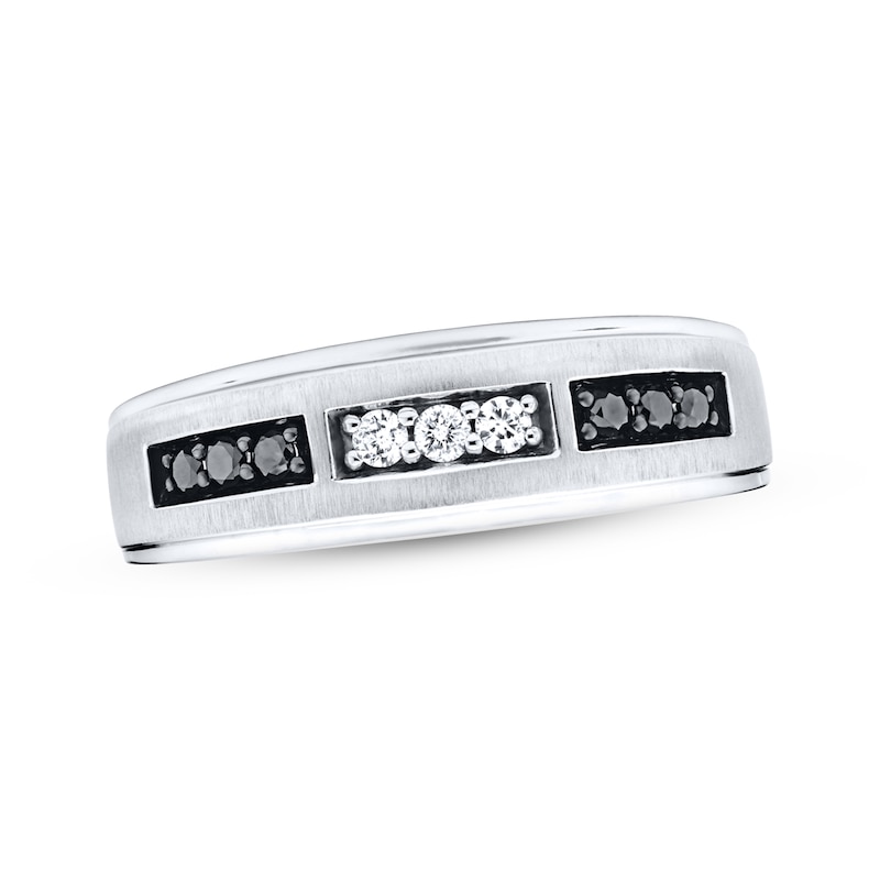 Main Image 1 of Previously Owned Men's Diamond Wedding Band 1/4 ct tw 10K White Gold