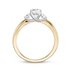 Thumbnail Image 2 of Previously Owned Three-Stone Diamond Engagement Ring 1 ct tw Cushion & Round 14K Two-Tone Gold