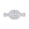 Thumbnail Image 2 of Previously Owned Adrianna Papell Diamond Engagement Ring 7/8 ct tw Princess, Round & Baguette-cut 14K White Gold