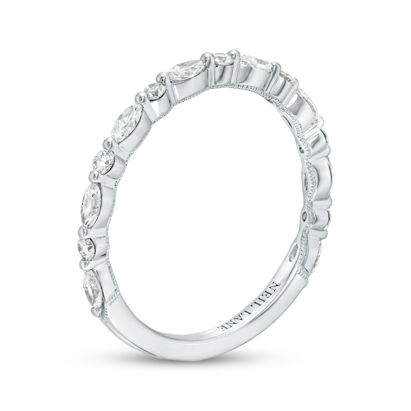 Main Image 4 of Previously Owned Neil Lane Premiere Diamond Anniversary Ring 1/2 ct tw Round & Marquise-cut 14K White Gold