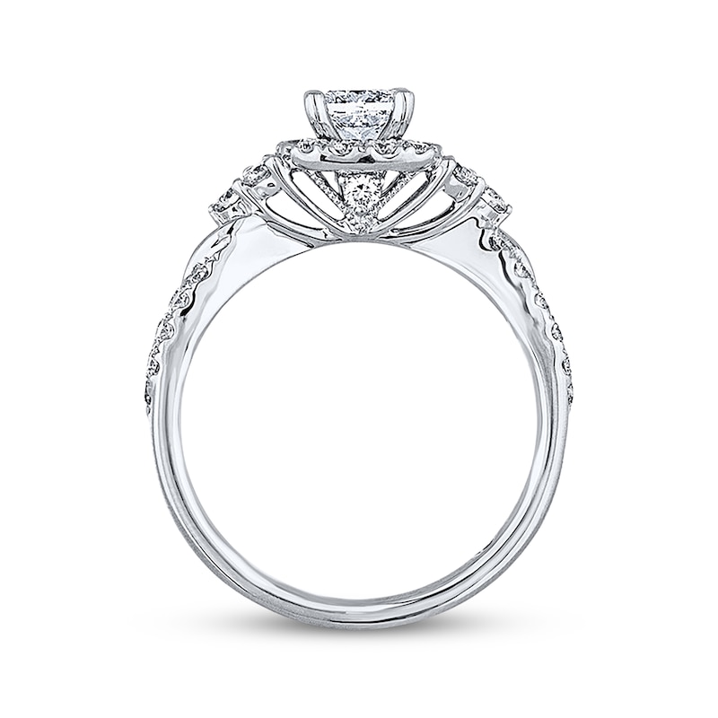 Main Image 3 of Previously Owned THE LEO Diamond Engagement Ring 1-1/8 ct tw Diamonds 14K White Gold - Size 9.5