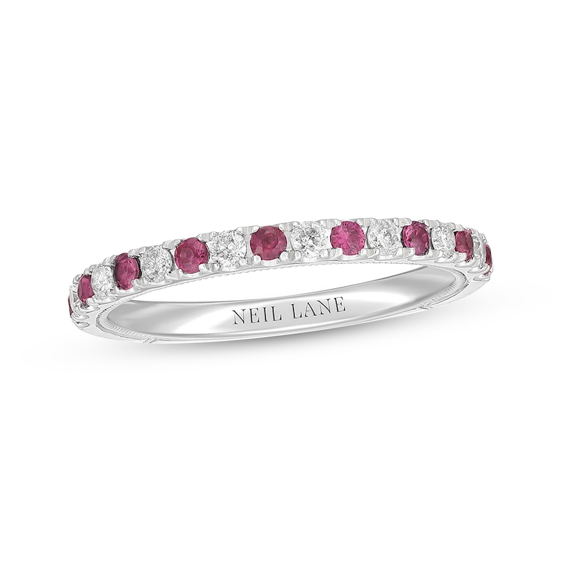 Main Image 1 of Previously Owned Neil Lane Ruby Anniversary Band 1/5 ct tw Diamonds 14K White Gold