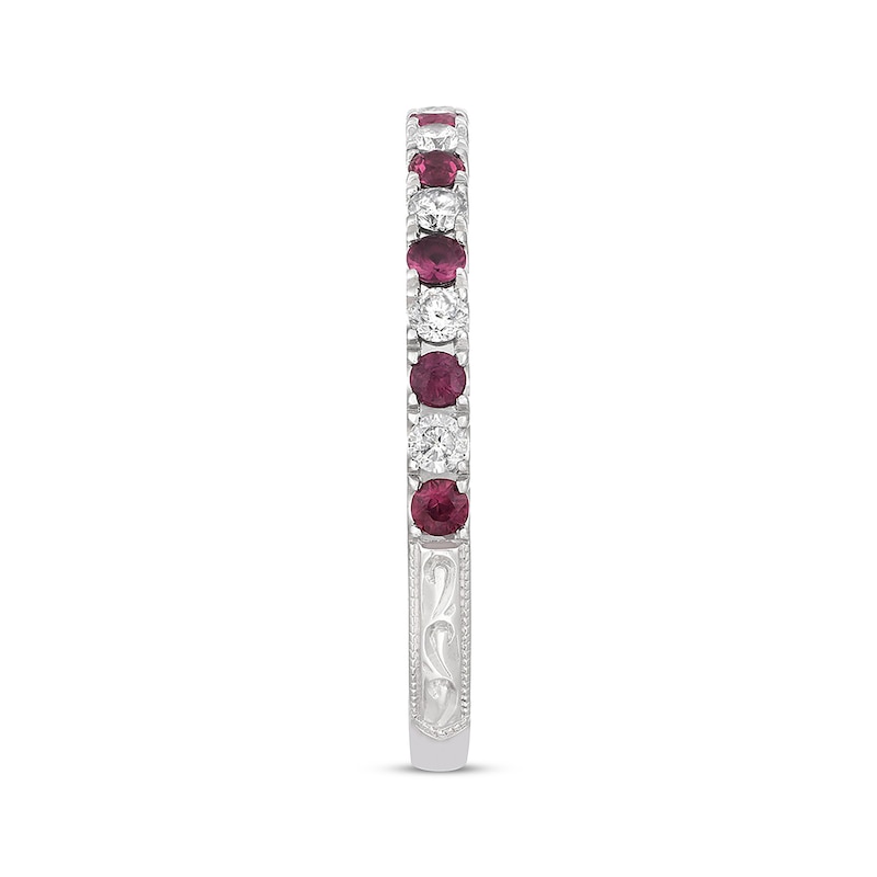 Main Image 2 of Previously Owned Neil Lane Ruby Anniversary Band 1/5 ct tw Diamonds 14K White Gold