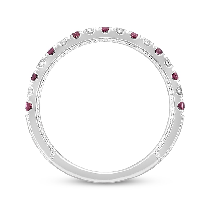 Main Image 3 of Previously Owned Neil Lane Ruby Anniversary Band 1/5 ct tw Diamonds 14K White Gold