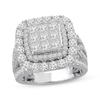 Thumbnail Image 1 of Previously Owned Diamond Engagement Ring 3 ct tw Princess & Round-cut 14K White Gold